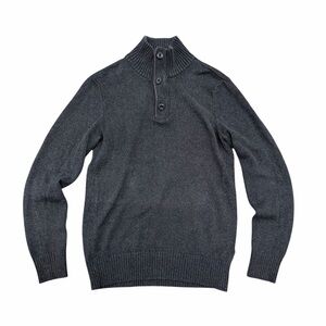 American Eagle Athletic Fit Gray Quarter Zip Mock Neck Sweater Men’s S